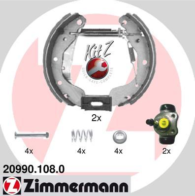 Zimmermann 20990.108.0 - Комплект гальм, барабанний механізм autozip.com.ua