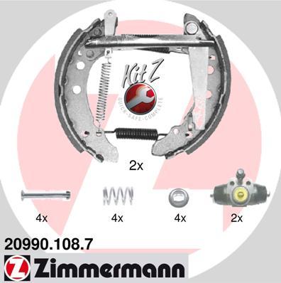 Zimmermann 20990.108.7 - Комплект гальм, барабанний механізм autozip.com.ua