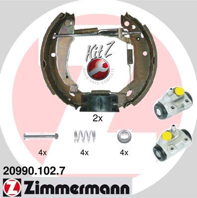 Zimmermann 20990.102.7 - Комплект гальм, барабанний механізм autozip.com.ua