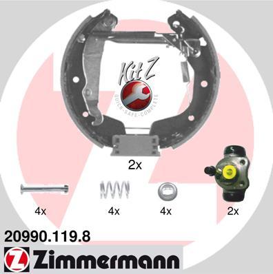 Zimmermann 20990.119.8 - Комплект гальм, барабанний механізм autozip.com.ua
