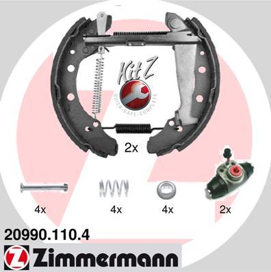 Zimmermann 20990.110.4 - Комплект гальм, барабанний механізм autozip.com.ua