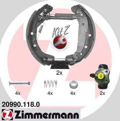 Zimmermann 20990.118.0 - Комплект гальм, барабанний механізм autozip.com.ua