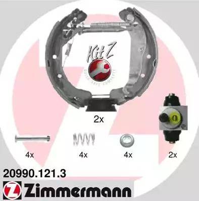 Zimmermann 20990.121.3 - Комплект гальм, барабанний механізм autozip.com.ua