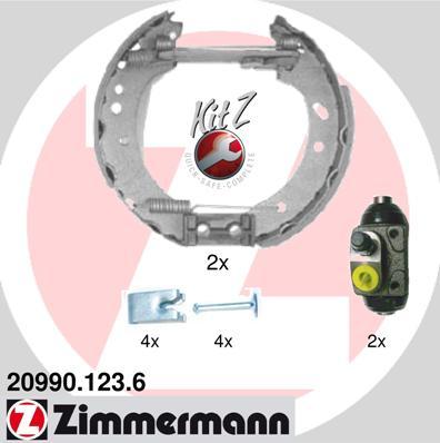 Zimmermann 20990.123.6 - Комплект гальм, барабанний механізм autozip.com.ua