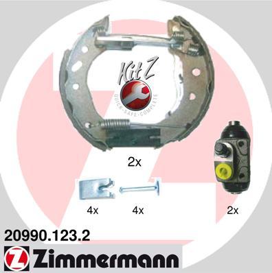 Zimmermann 20990.123.2 - Комплект гальм, барабанний механізм autozip.com.ua