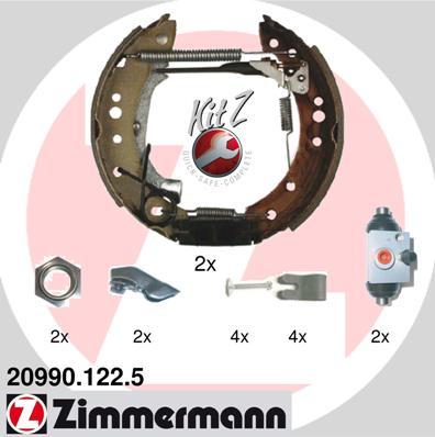 Zimmermann 20990.122.5 - Комплект гальм, барабанний механізм autozip.com.ua