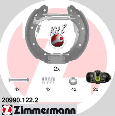 Zimmermann 20990.122.2 - Комплект гальм, барабанний механізм autozip.com.ua