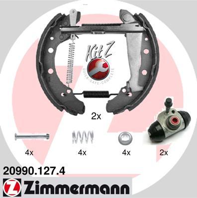 Zimmermann 20990.127.4 - Комплект гальм, барабанний механізм autozip.com.ua