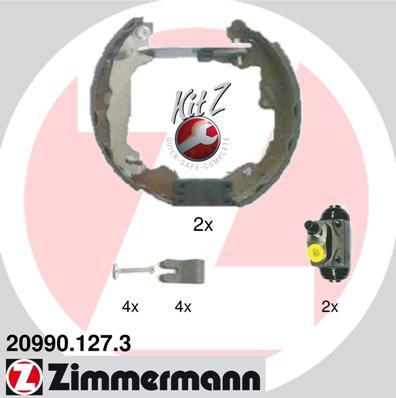 Zimmermann 20990.127.3 - Комплект гальм, барабанний механізм autozip.com.ua