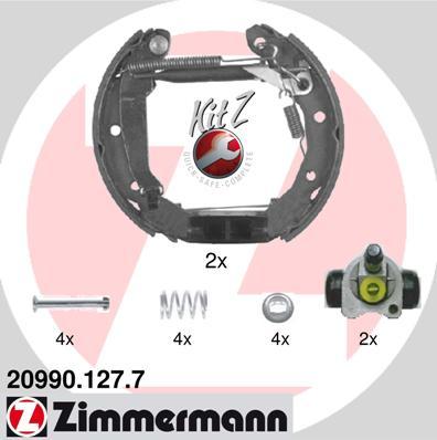 Zimmermann 20990.127.7 - Комплект гальм, барабанний механізм autozip.com.ua