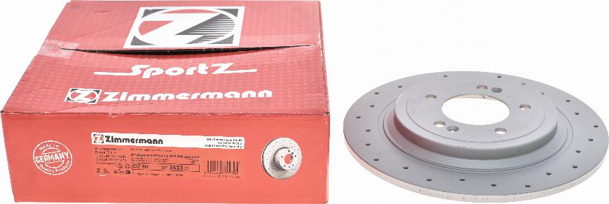 Zimmermann 285.3533.52 - Гальмівний диск autozip.com.ua