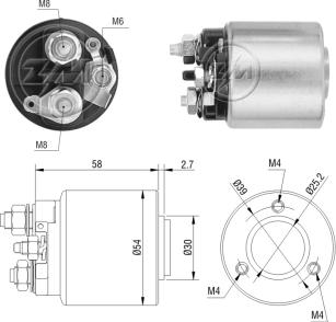 ZM ZM-591 - Тягове реле, стартер autozip.com.ua