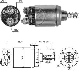 ZM ZM-542 - Тягове реле, стартер autozip.com.ua