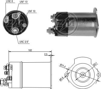 ZM ZM-551 - Тягове реле, стартер autozip.com.ua