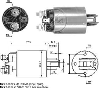 ZM ZM-581 - Тягове реле, стартер autozip.com.ua