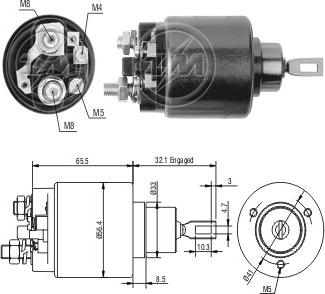 ZM ZM-571 - Тягове реле, стартер autozip.com.ua