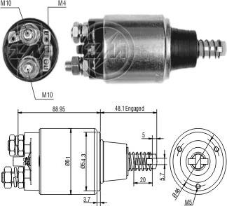 ZM ZM-648 - Тягове реле, стартер autozip.com.ua