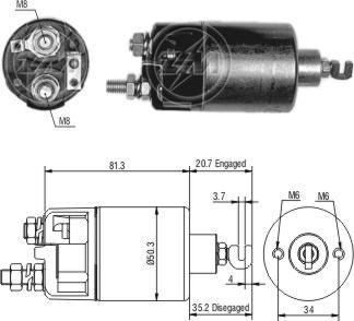 ZM ZM-660 - Тягове реле, стартер autozip.com.ua