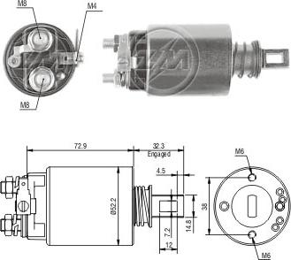 ZM ZM-686 - Тягове реле, стартер autozip.com.ua