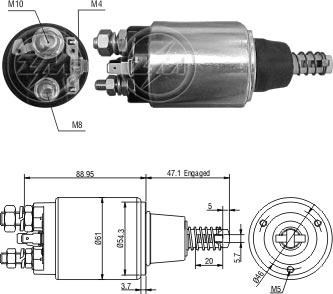 ZM ZM-1640 - Тягове реле, стартер autozip.com.ua