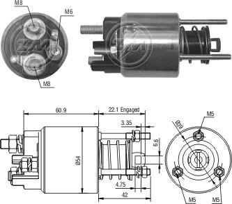 ZM ZM-395 - Тягове реле, стартер autozip.com.ua