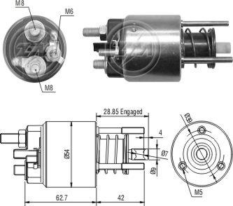 ZM ZM-3395 - Тягове реле, стартер autozip.com.ua