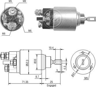 ZM ZM-378 - Тягове реле, стартер autozip.com.ua