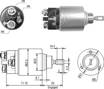 ZM ZM-2371 - Тягове реле, стартер autozip.com.ua