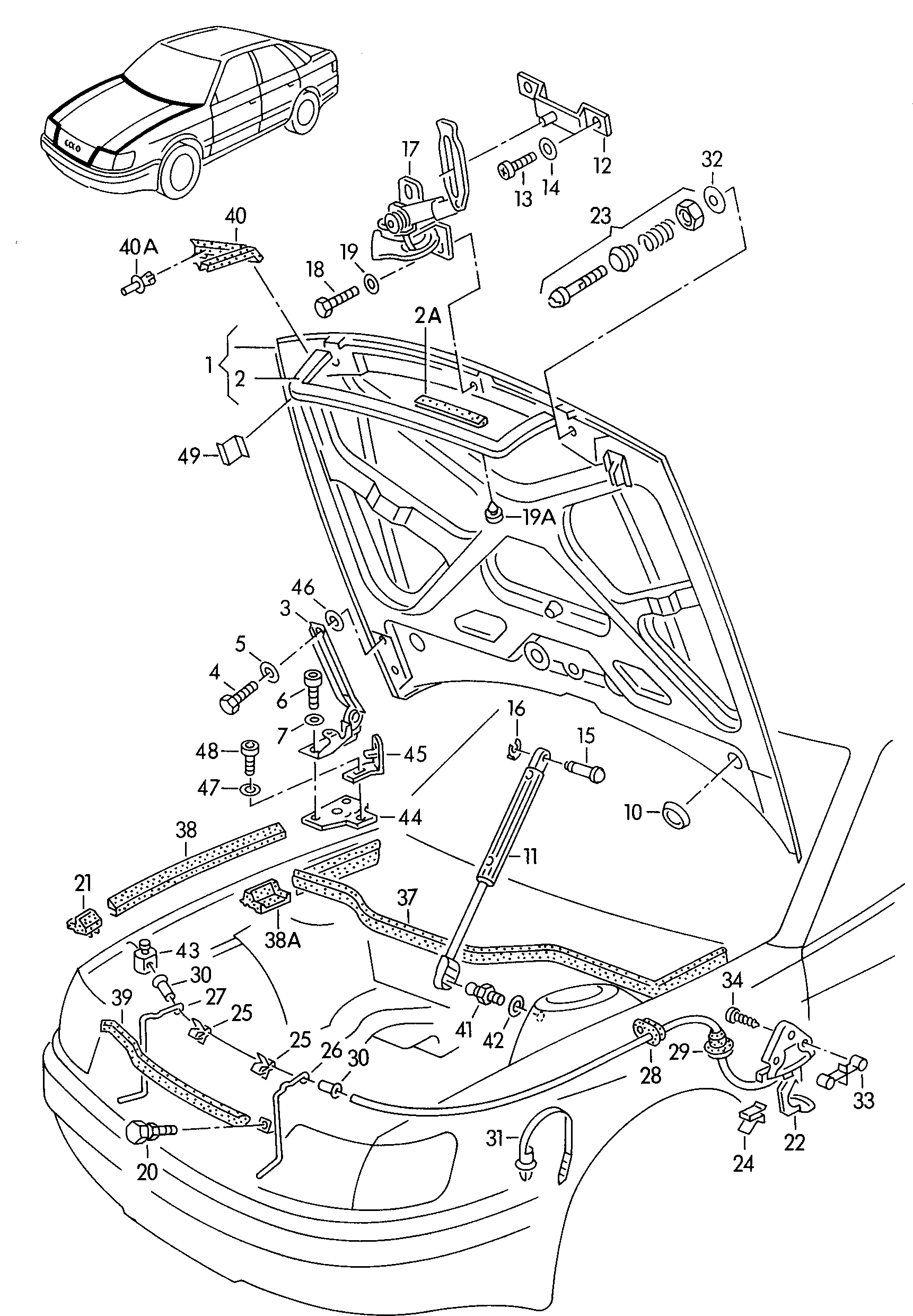 Seat 4A0 823 359 B - Газова пружина, капот autozip.com.ua