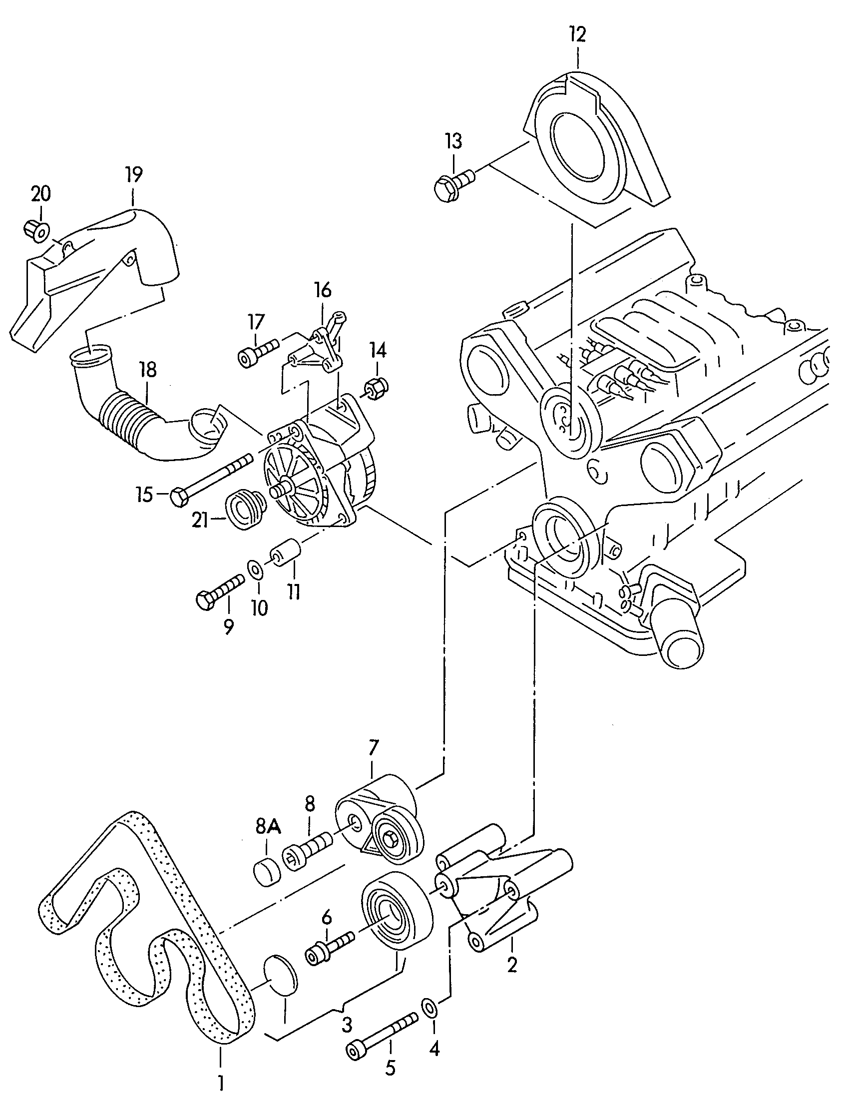 VAG 078903133Q - Натягувач ременя, клинові зуб. autozip.com.ua