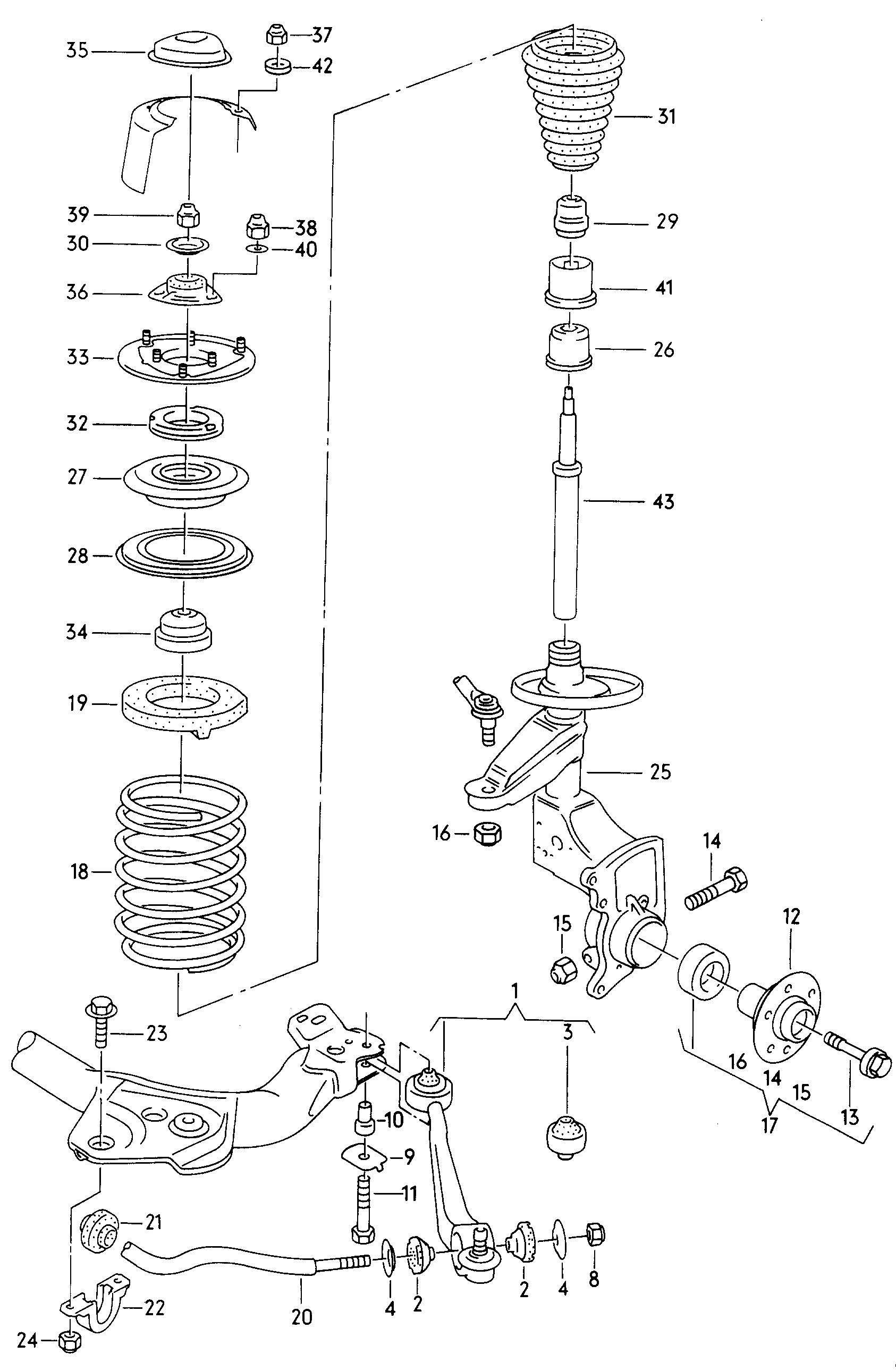 VW 443 413 031 G - Амортизатор autozip.com.ua