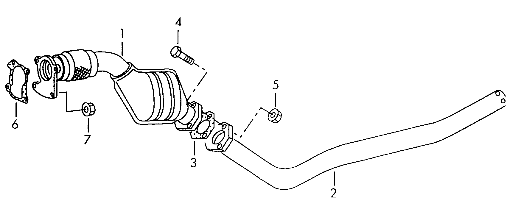 VW 443 253 115 B - Прокладка, труба вихлопного газу autozip.com.ua