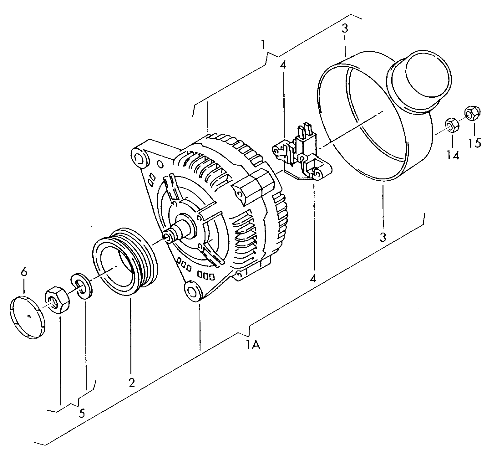 VW 028 903 025 AX - Генератор autozip.com.ua