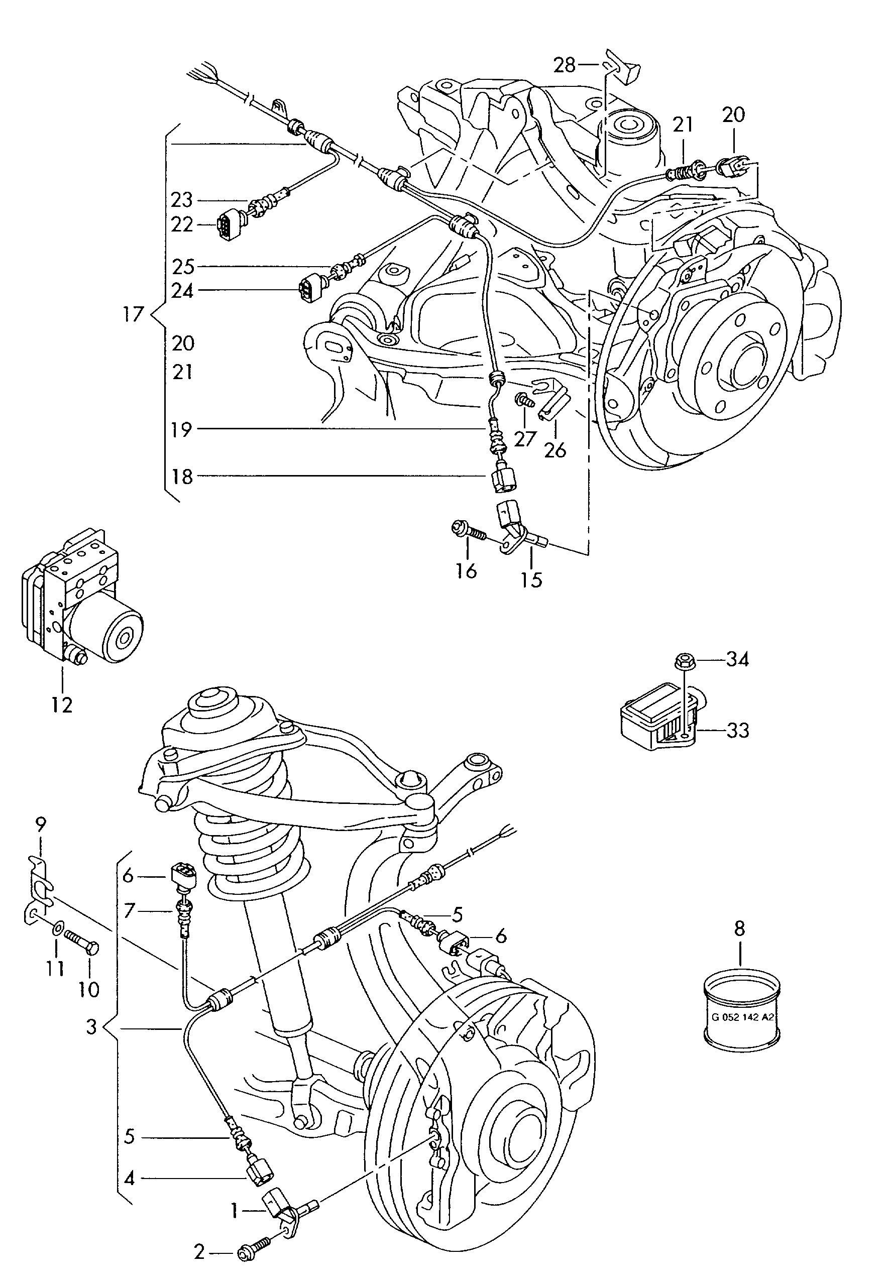 AUDI (FAW) 4E0927803D - Датчик ABS, частота обертання колеса autozip.com.ua