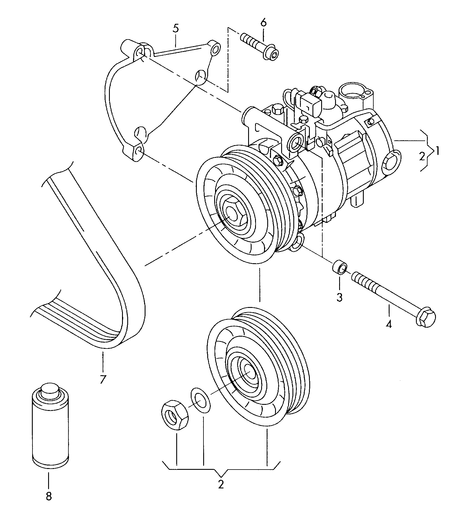 VAG 4F0260805AF - Компресор, кондиціонер autozip.com.ua