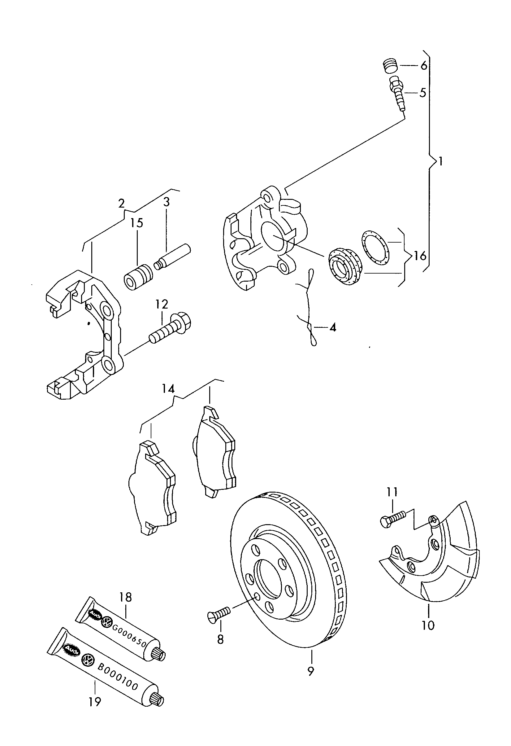 Seat 8N0 615 123 - Гальмівний супорт autozip.com.ua