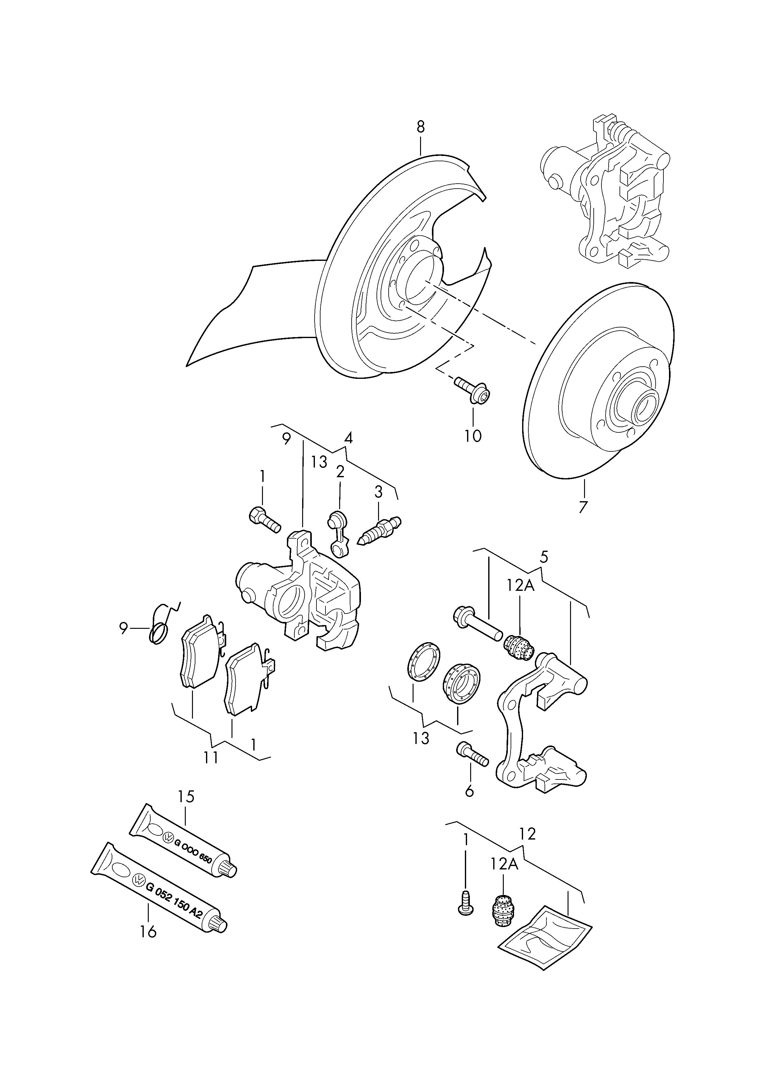 VW 4B0 615 423 - Гальмівний супорт autozip.com.ua