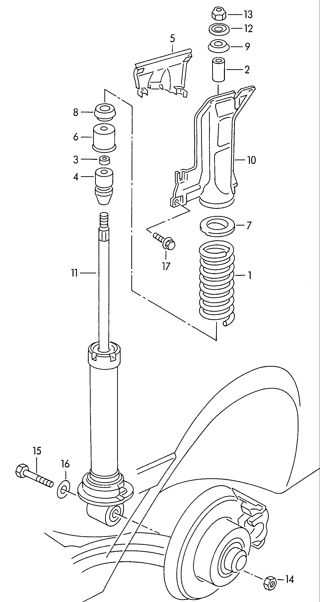 VAG 8A5513029P - Амортизатор autozip.com.ua