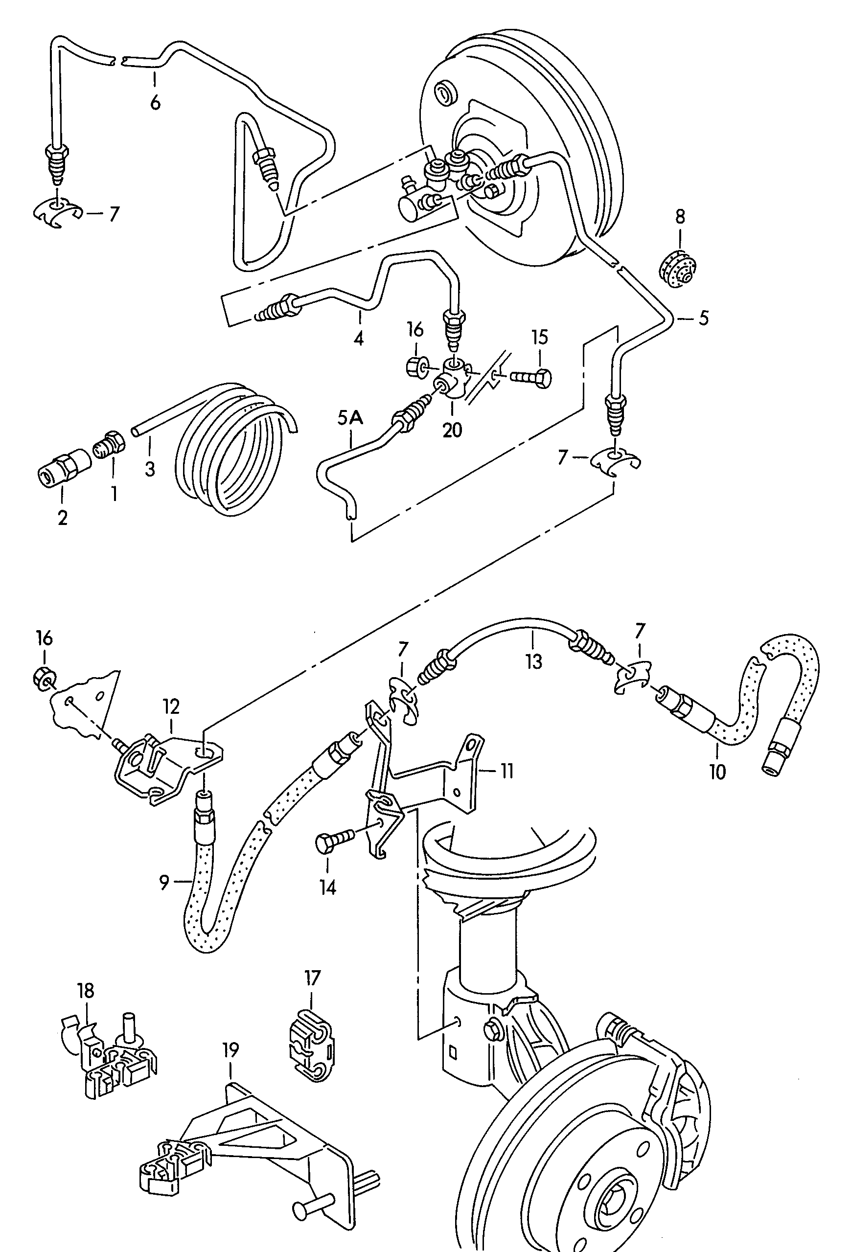 Seat 893611707 - Гальмівний шланг autozip.com.ua