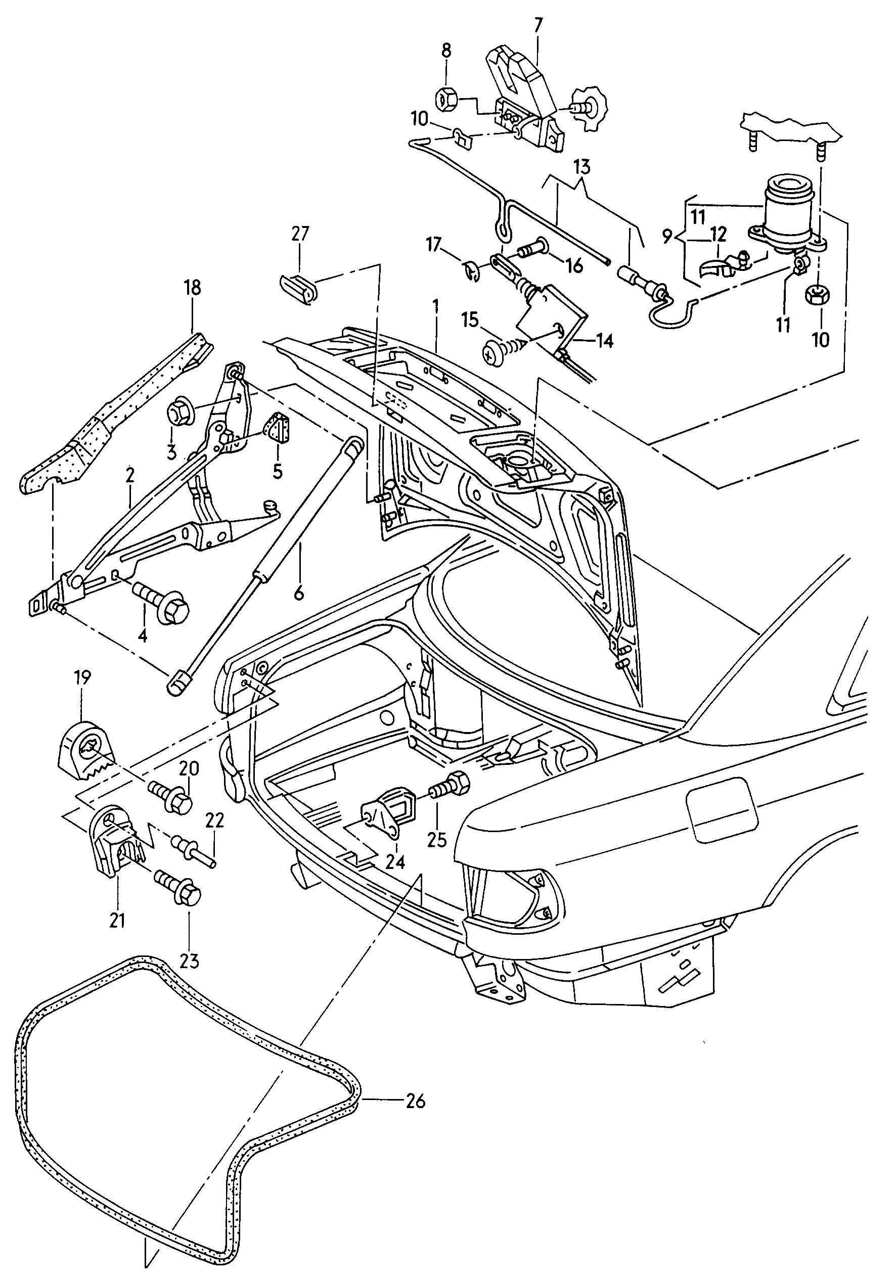 VAG 4D0 827 551B - Газова пружина, кришка багажник autozip.com.ua