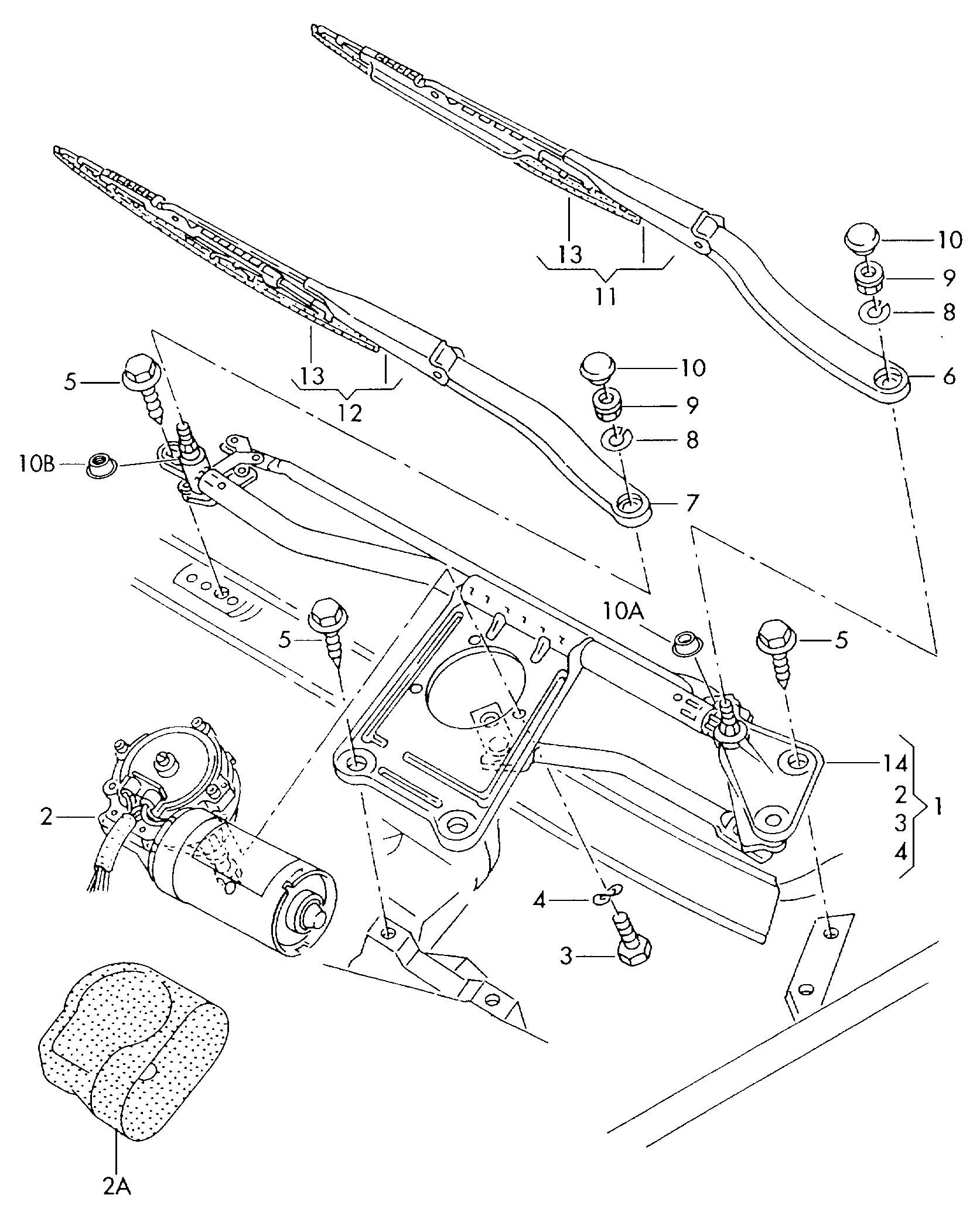 VW 4A0955425A - Щітка склоочисника autozip.com.ua