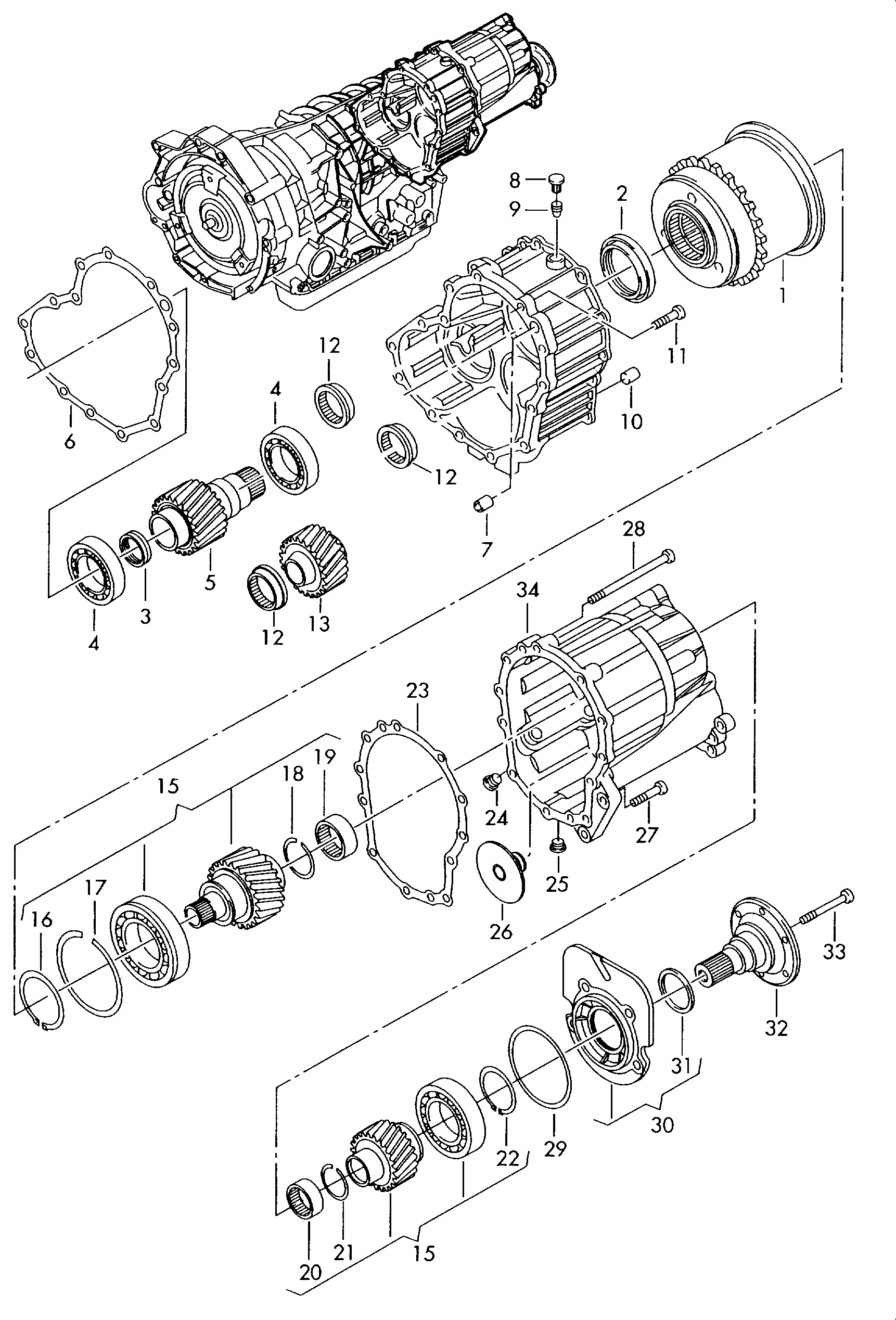 VAG 01V 409 400 B - Сальник АКПП Audi A4-A8-VW Passat 03- тип коробки 5HP24 autozip.com.ua