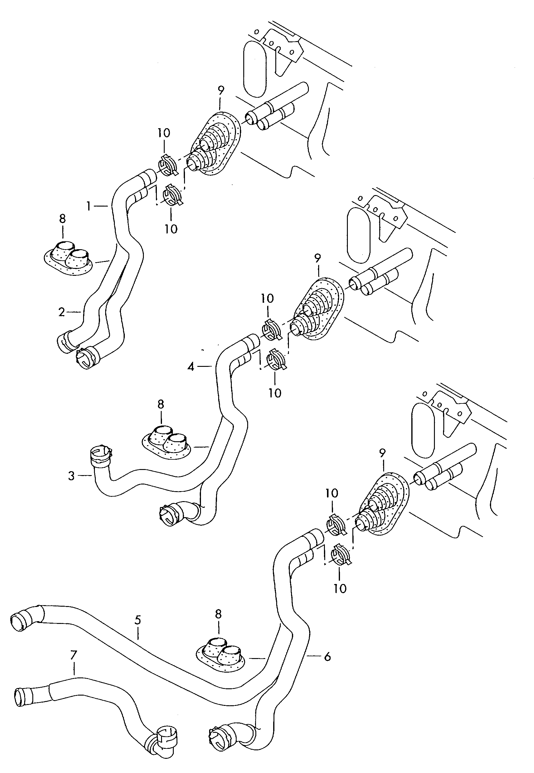 Seat 8E1 819 373 R - Шланг, теплообмінник - опалення autozip.com.ua