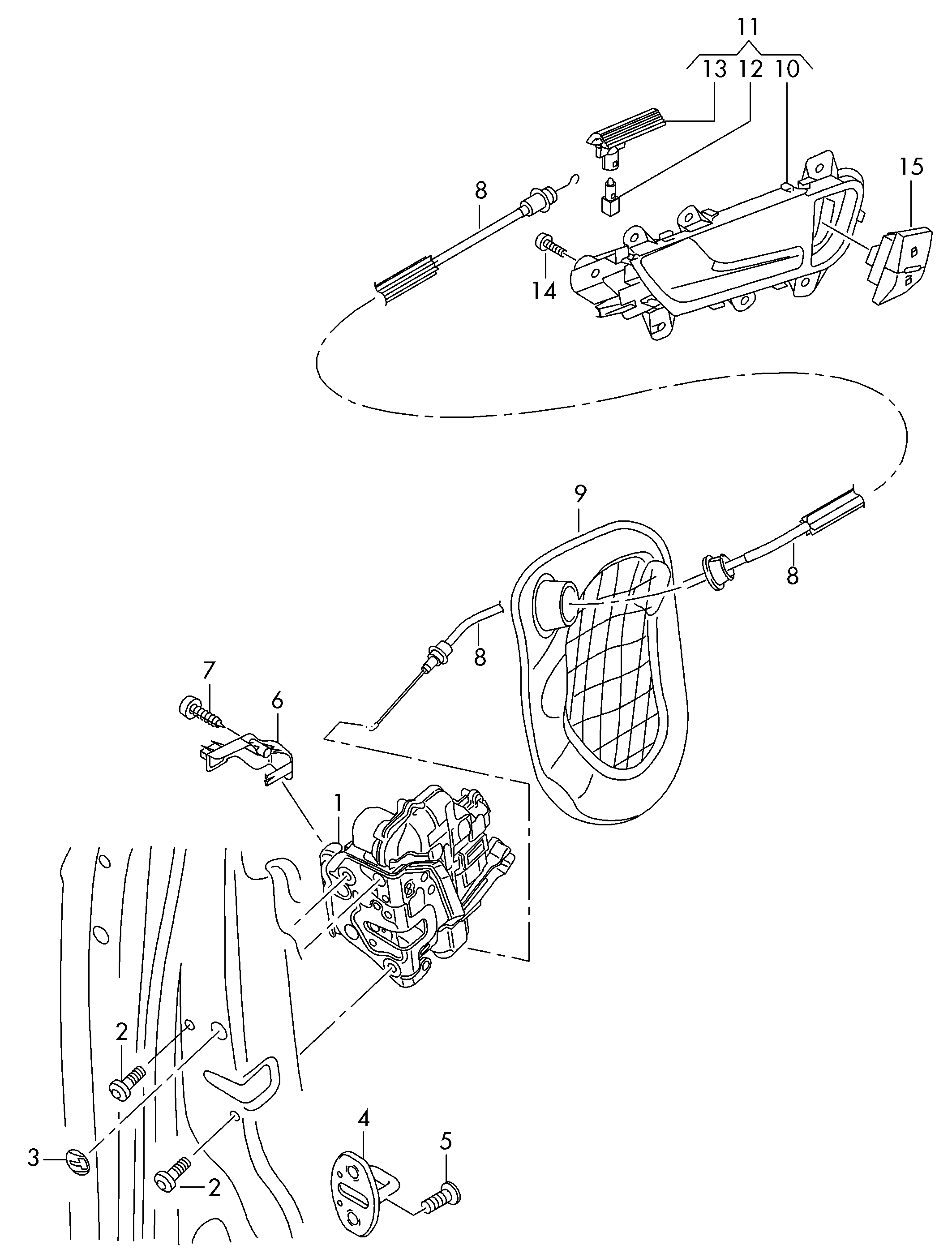 OEM 8K0839015C - Door lock autozip.com.ua