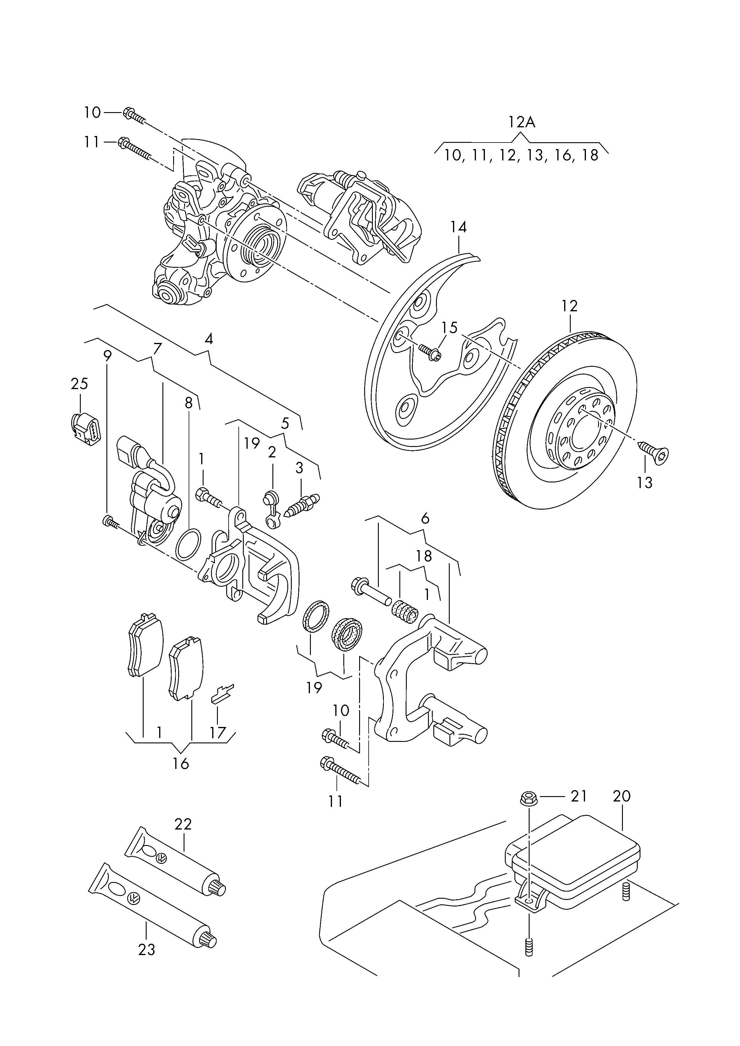 Seat 8K0 615 403 B - Ремкомплект, гальмівний супорт autozip.com.ua