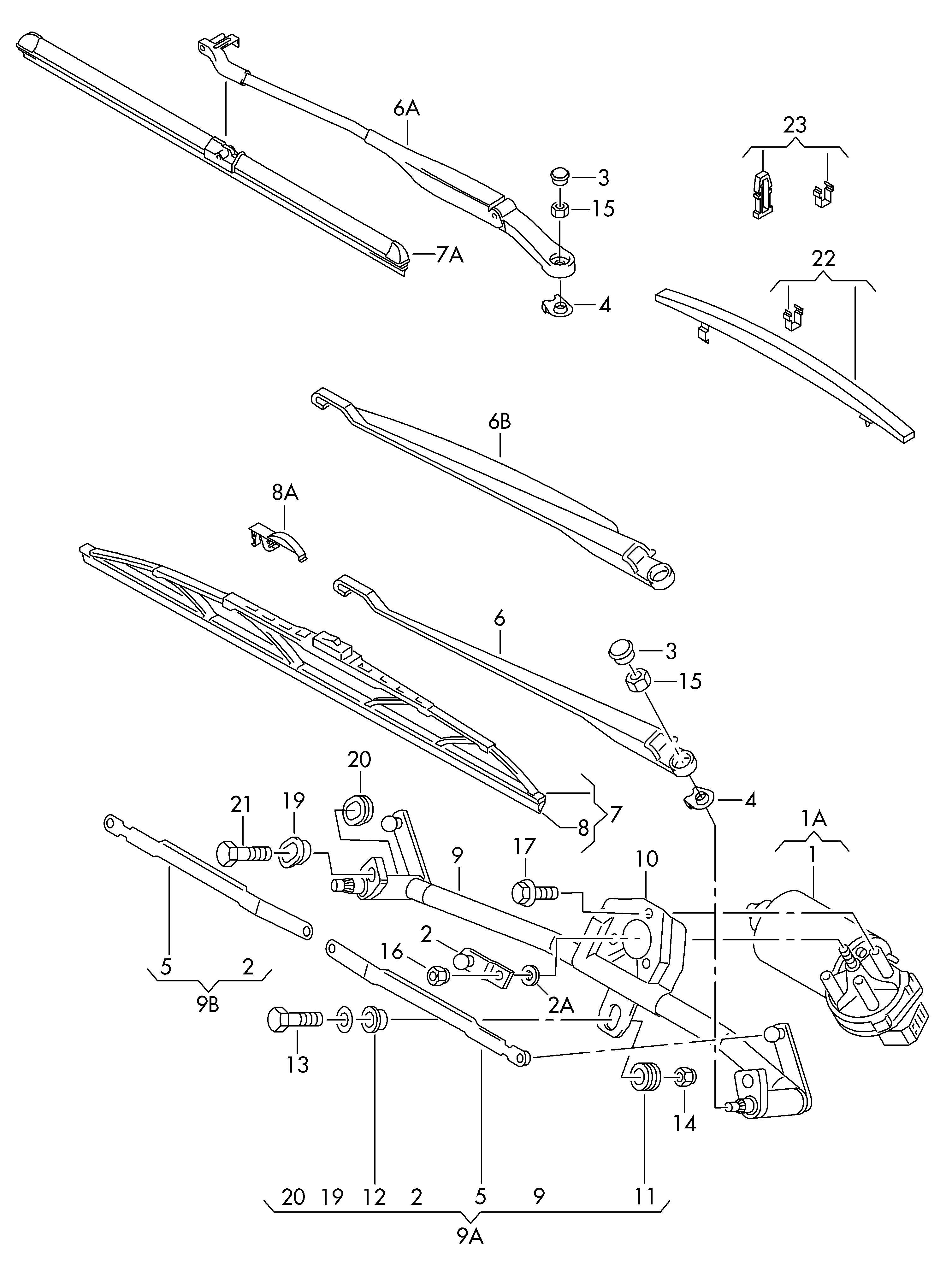 Seat 4B0 998 002 - Щітка склоочисника autozip.com.ua