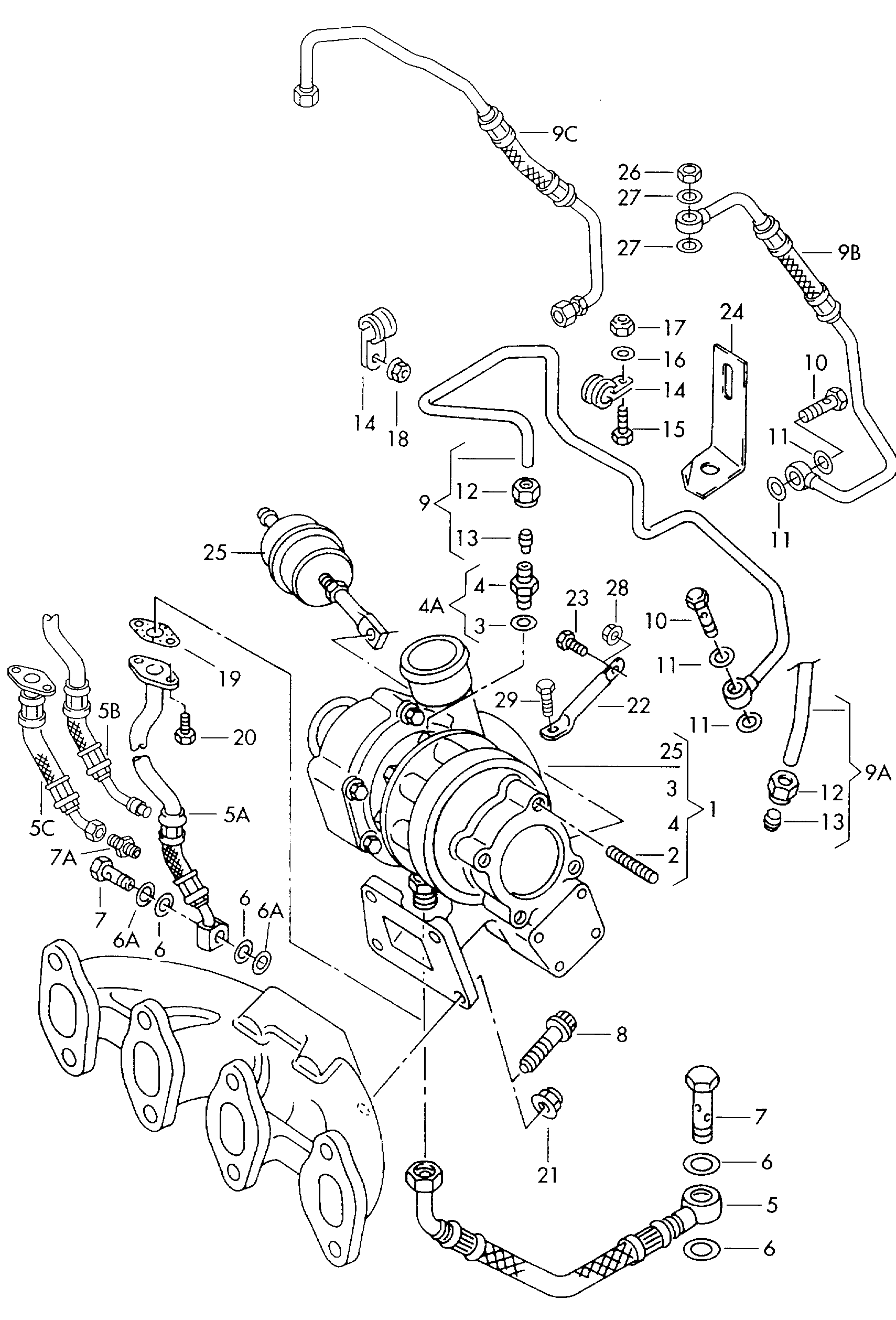 Skoda 028145771AB - Маслопровод, компресор autozip.com.ua