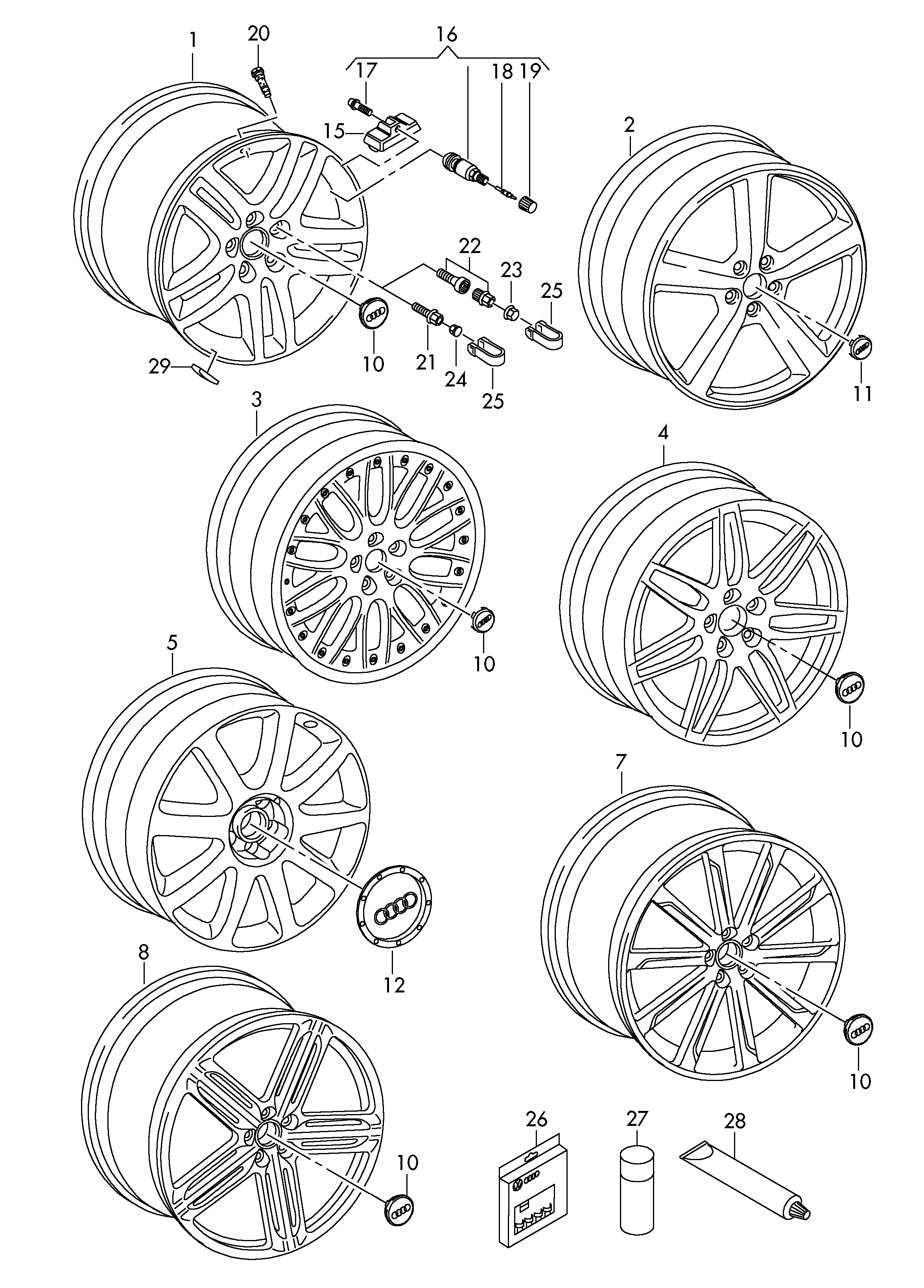 VAG WHT 001 693 - Болт для кріплення колеса autozip.com.ua