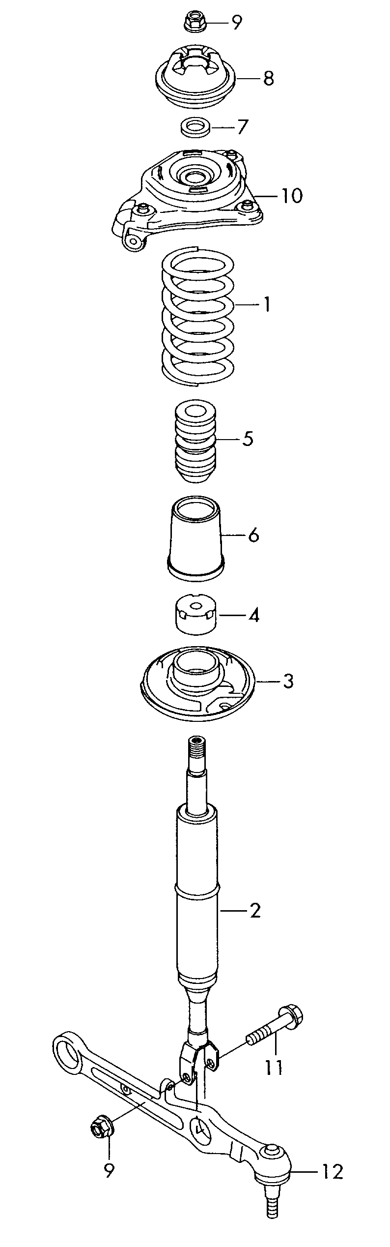 VW/SEAT 4F0413031BQ - Амортизатор autozip.com.ua