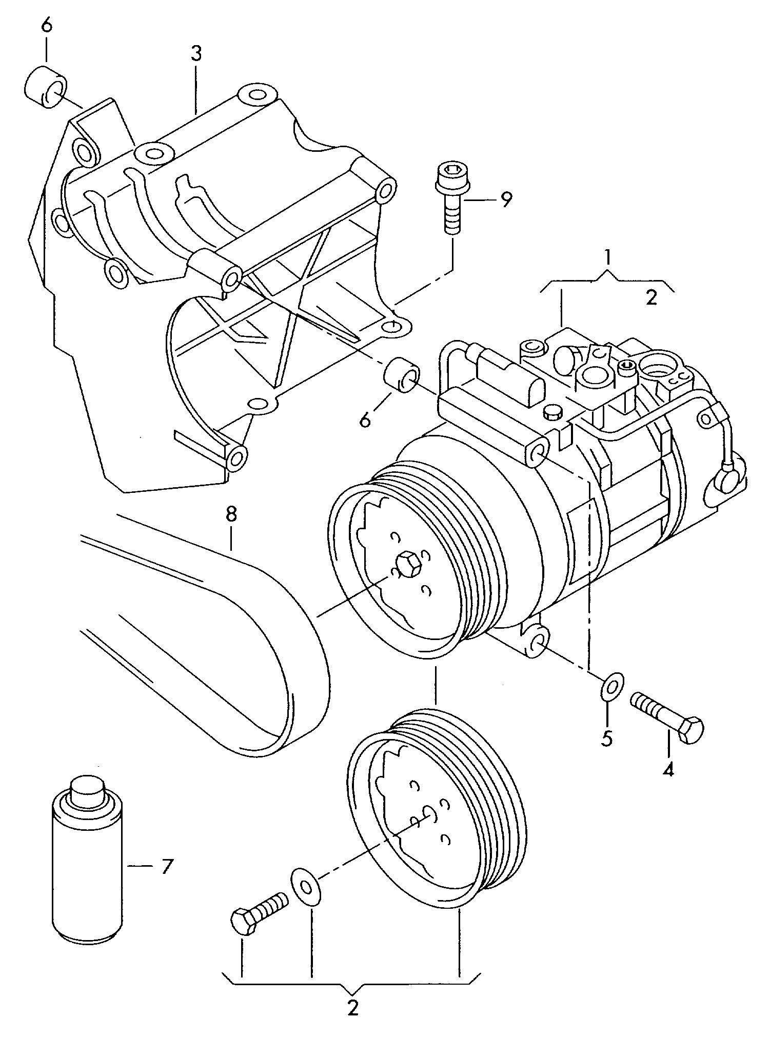 Seat 4E0260805F - Компресор, кондиціонер autozip.com.ua